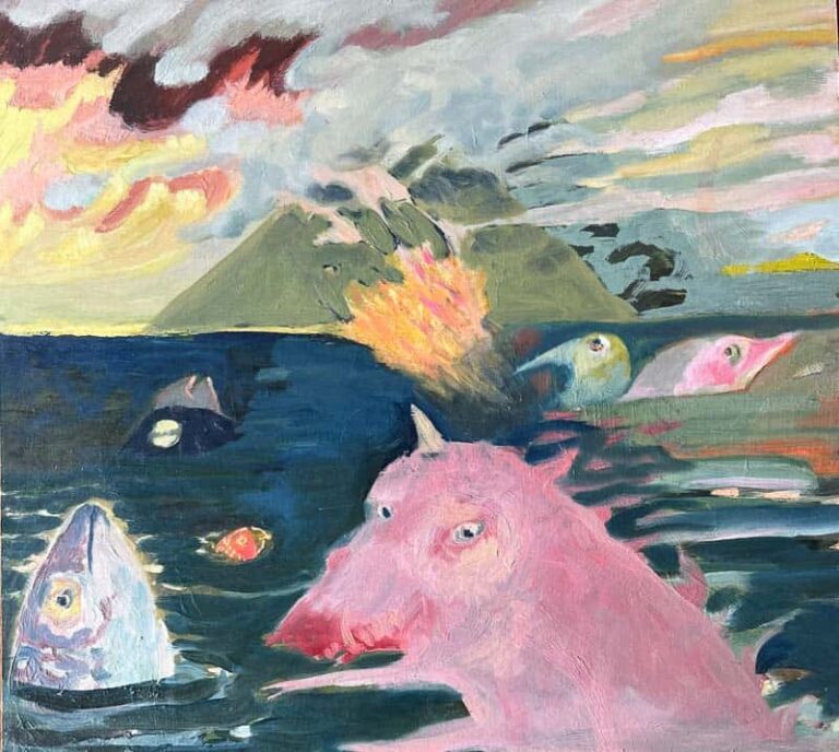 Marauding Seahog Surfaces Among Other Creatures Before an Apparition of Silbury Hill © Sheena Vallely