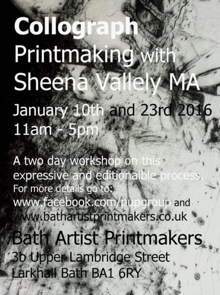 sheena vallely collograph workshops jan 2016
